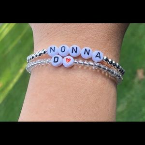Nonna bracelet stack. Customizable.